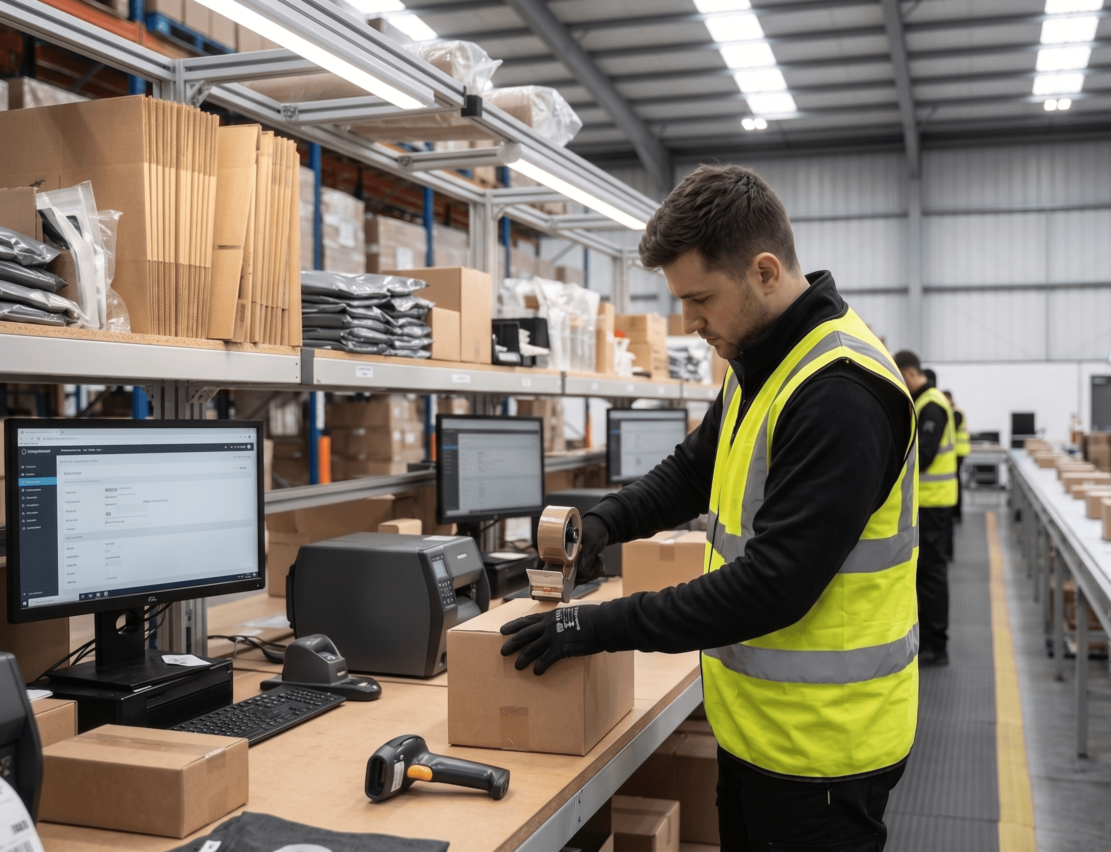 Rapid Pack fulfilment team processing orders