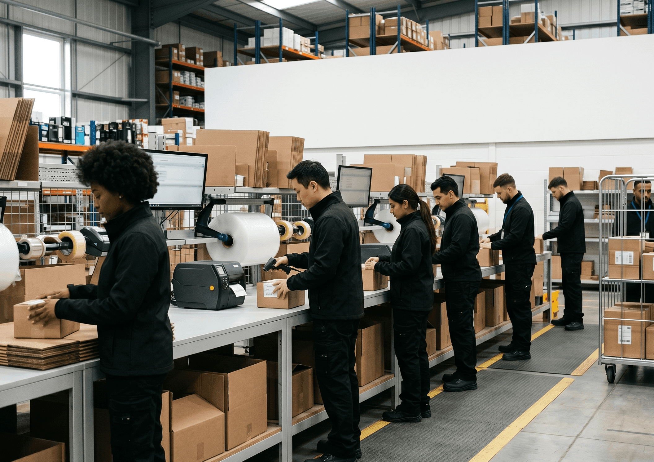 Rapid Pack packing lines preparing ecommerce orders for dispatch